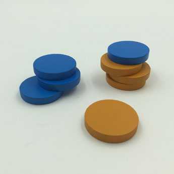 Color wooden tokens